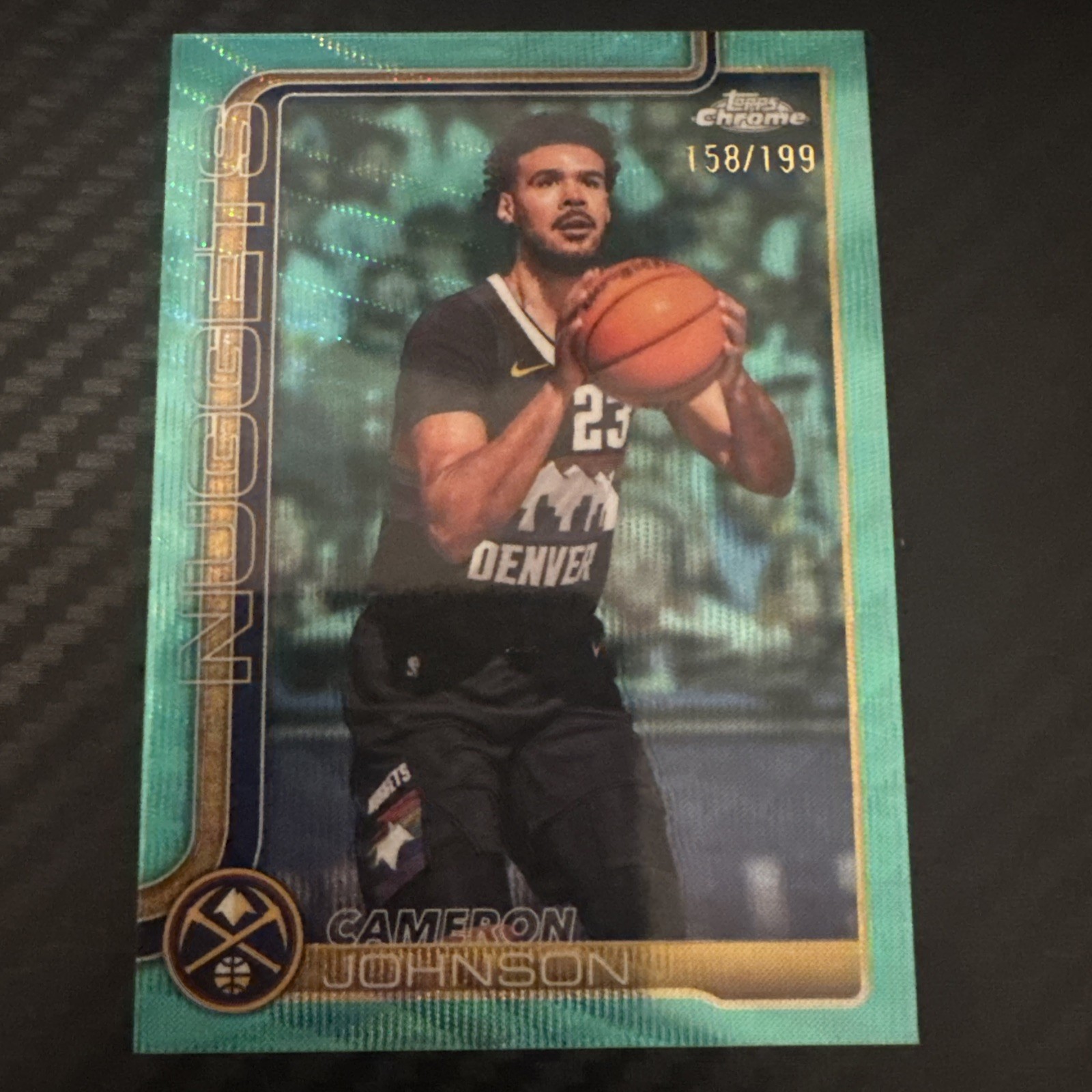 2025-26 Topps Chrome Update #69 Cameron Johnson wave Aqua #/199