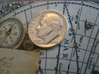 1949-P  ROOSEVELT DIME. 90% SILVER LOW MINTAGE.
