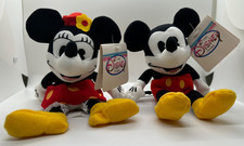 Mickey and Minnie Mouse 1930's Disney Mini Bean Bag Set with Original Tags