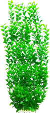 Tall Green Round Leaves Aquarium D cor Plastic Plants Extra Large 22 Inches 6513
