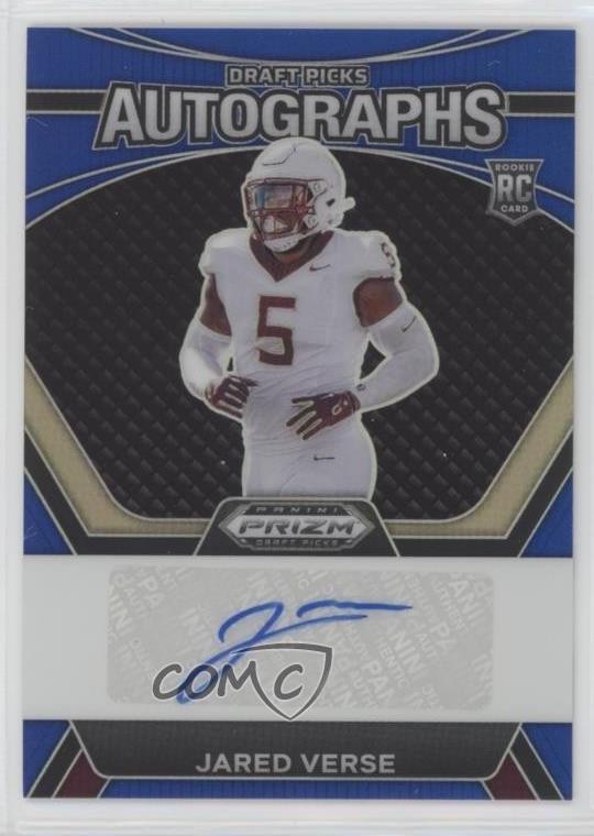 2024 Panini Prizm Draft Picks Blue 130/149 Jared Verse #DPA-JVE Rookie Auto RC