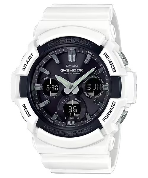 Casio GAS100B-7A, G-Shock 200 Meter WR Solar Watch, World Time, 5 Alarms, NEW