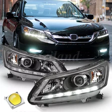 For 2013-2015 Honda Accord Headlight Sedan Halogen  Assembly Left&Right with LED