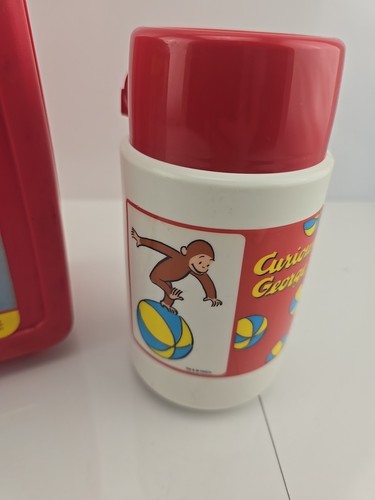 Vintage Curious George Plastic Lunchbox with Thermos - Picture 5 of 14