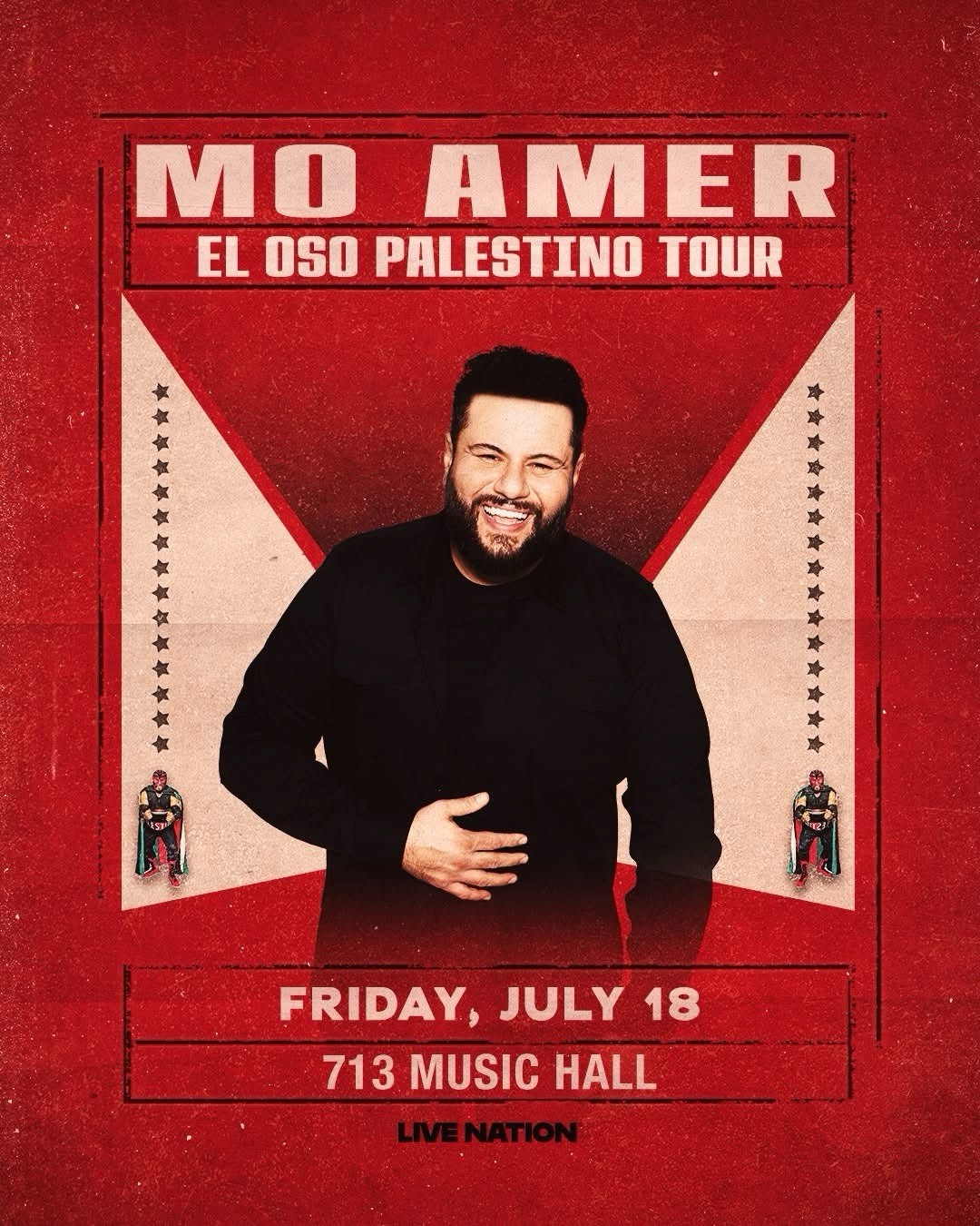 Mo Amer ‘El Oso Palestino 11x17 Venue Tour Poster From Friday 7/18/25