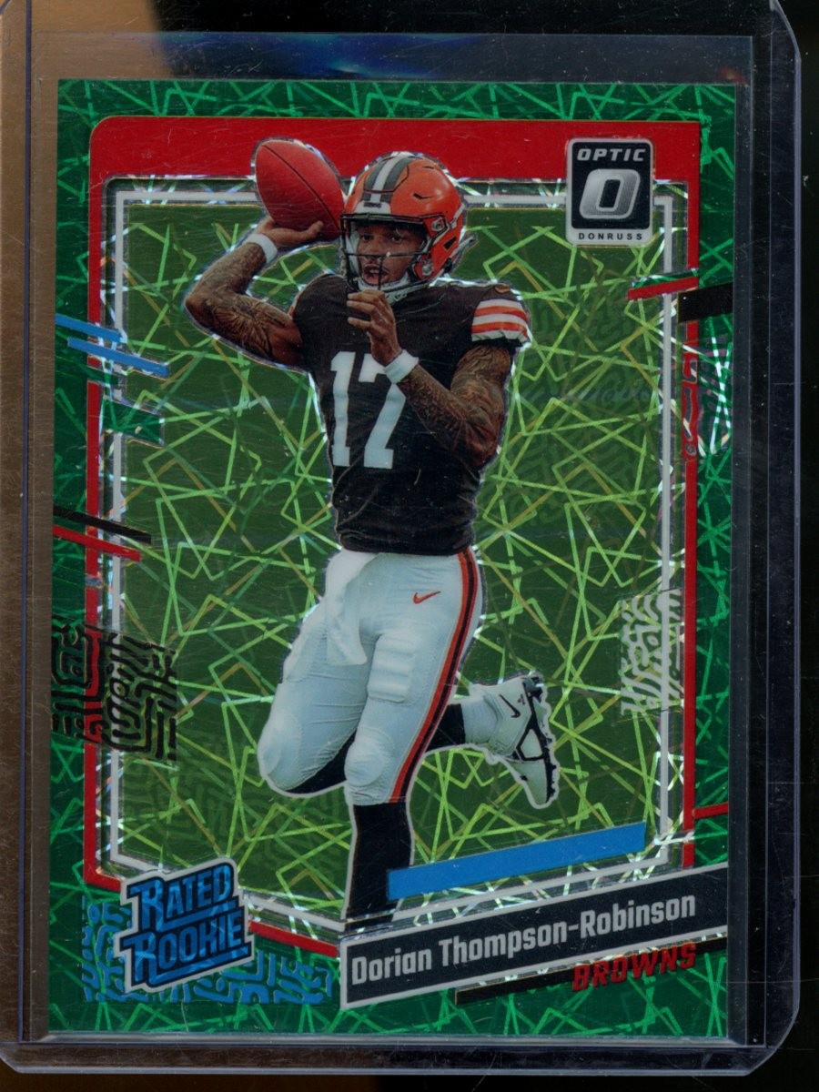 2023 Donruss Optic Dorian Thompson-Robinson Green Velocity Rookie Browns #225