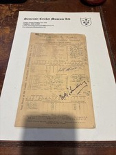 Scorecard 1947 England V South Africa Signed By N. Yardley, W.J Edrich