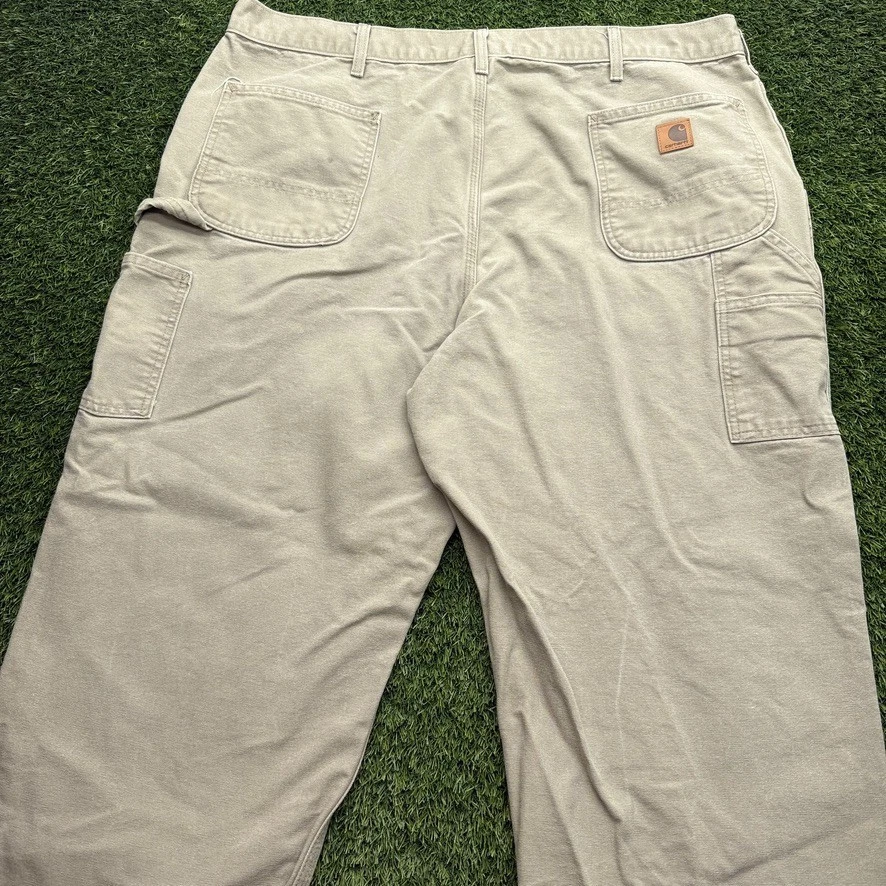 Carhartt Dungaree B11 Pants Mens 44x30 (Fits 40x29) Gray Canvas Workwear