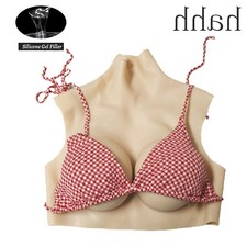 Realistic B-H Cup Silicone Breast Forms Breast Plate Fake Boobs For Crossdresser