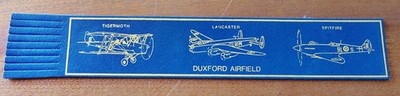 IWM Duxford LANCASTER   SPITFIRE Blau Vintage Leder Lesezeichen MUSTY! D74