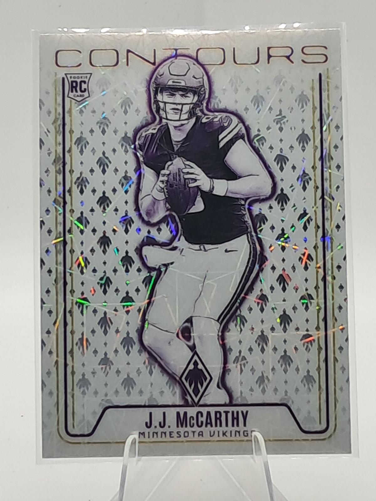 2024 Panini Phoenix - Contours J.J. McCarthy #CON-JMY Lazer (RC)