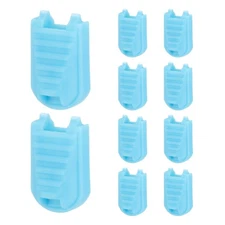 Zipper Pull Tabs Cord End Tips Shoelace End Clips - (10 Pack, Sky Blue)