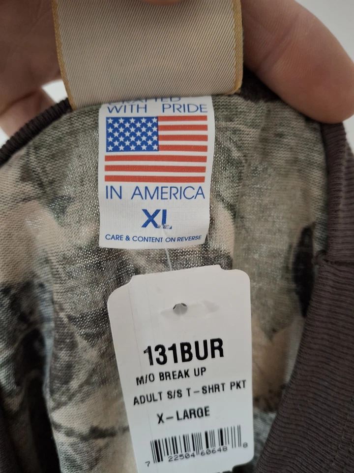 Red Head Camo Shirt Men’s Size XL USA Made Single Stich Dead Stock NWT - Image 4 of 4