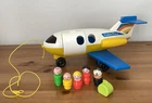 VTG Fisher Price Little People Airplane Jet Little People Dog Family 1980