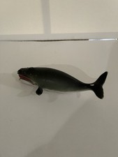 Right Whale Ocean Marine Figurine Toy 8" Rubber Gray White Figurine Solid C5
