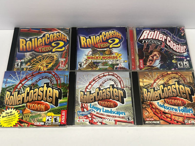 Roller Coaster Tycoon 1, 2, & 3, Wacky Worlds, Loopy Landscapes, Corckscrew Lot