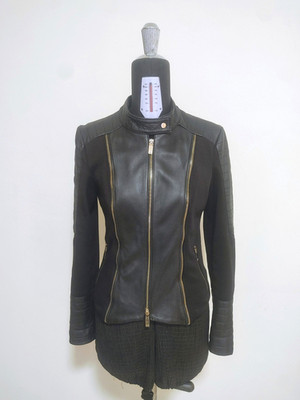 Roberta Biagi Lederjacke Damen M 42 IT schwarz Biker Modell