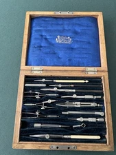 1800's STANLEY  Drafting instruments box