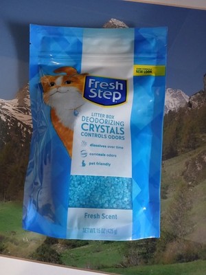 Fresh Step Litter Box Deodorizing Crystals, 1-Pack, 15oz Each