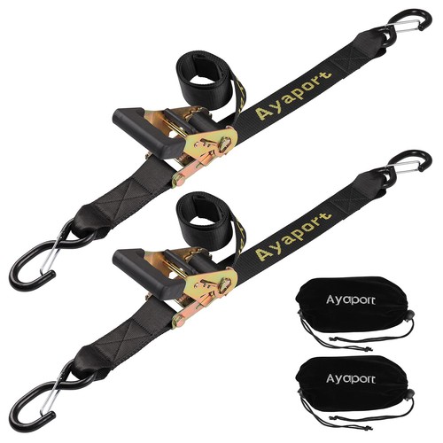 Ayaport Boat Trailer Transom Tie Down Straps for Jet 1.6" x 4', Black - Picture 1 of 7