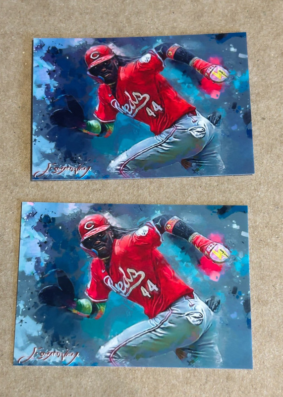 Lot of 2 2025 Limited Edition Edward Vela Auto:  Elly De La Cruz #2 #'d Cards