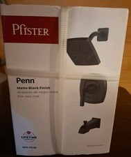 Pfister Penn 1-Handle Tub and Shower Faucet in Matte Black Valve Included