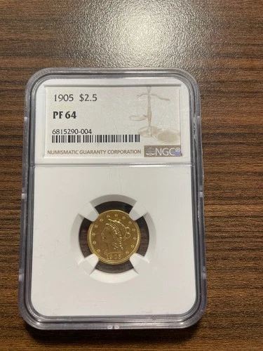 1905-P Liberty Head $2.50 Gold Quarter Eagle NGC PROOF PF PR 64 ONLY 144 MINTAGE