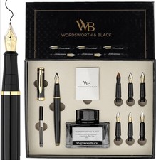 ✨ Set regalo penna calligrafia - Wordsworth & Black (nero e oro) ✨
