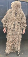 Camo 3D Ghillie Suit DEAD FIELD GRASS LEAVES ADULT M/L SNIPER Hunting Concealed