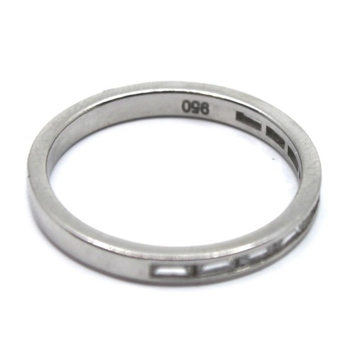 The Devotion VRAI Lab Created Baguette Diamond Band in Platinum Sz 8.25 - Picture 11 of 15