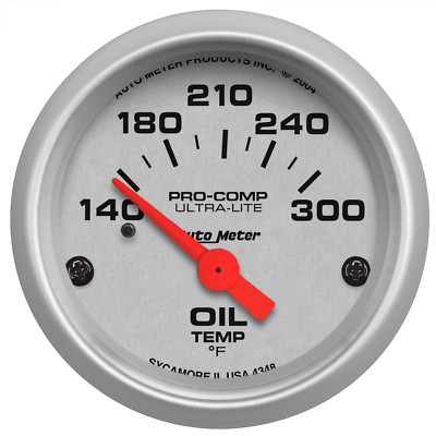 AutoMeter 4348 Ultra-Lite 2-1/16'' Oil Temperature 140-300 Degrees Electrical