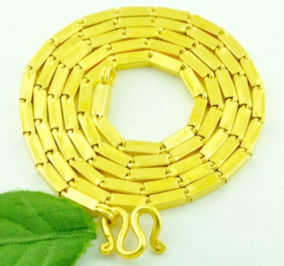 24K Yellow Gold Handmade Baht Box Chain Necklace 56 Grams 24 - Main Image