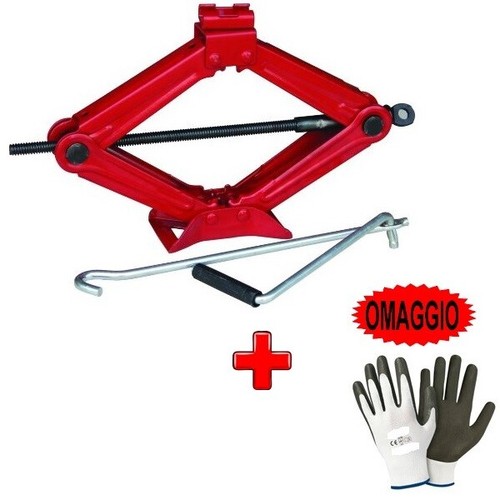 COMPATIBILE CON BMW 325d CRIC A PANTOGRAFO PER GOMME PNEUMATICI AUTO CON MANIGLIA GIREVOLE CRICK SOLLEVA FINO A 2 TONNELLATE CON BASE ACCIAIO