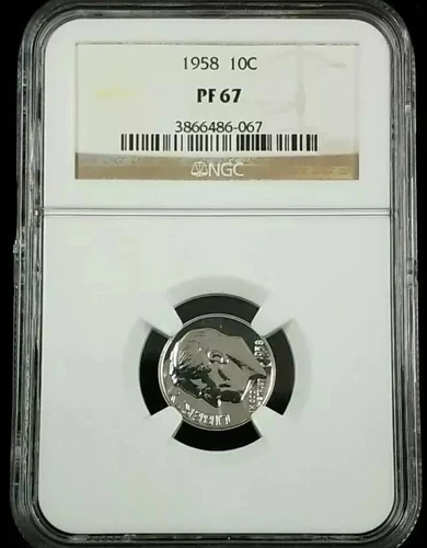 1958 10C Proof Roosevelt Silver Dime  NGC PF67 #0335