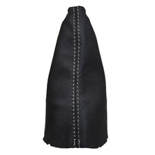 Weiß Faden Echtleder Schaltmanschette Schaltsack Für TOYOTA YARIS (2008-2010)