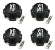 4x NEW KMC XD Series 796 797 798 5x5.5 Matte Black Wheel Center Caps 1079L145A