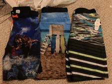 Lot of 3 Boys Swim Trunks Wonder Nation XL 14 16 Pre-owned NWT Dinosaurs Sharks