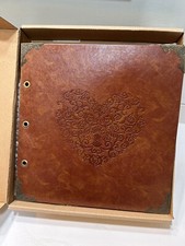 Photobook,Scrapbook For Wedding With 3 Gold Rings For Binding