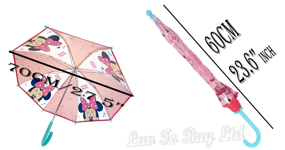 Paraguas Transparente Disney Minni Mouse, Paraguas Infantil Licencia Oficial Foto 2 de 4