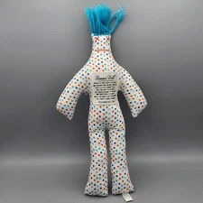 Dammit Doll Plush Toy Stress Relief Joke Gag Gift Dot Pattern 12" Blue Orange
