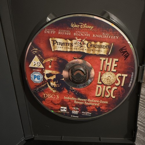 Pirates Of The Caribbean - The Curse of the Black Pearl Johnny Depp 2005 3x DVD - Picture 9 of 11