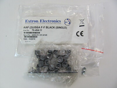 Extron 70-454-11 MAAP (2) USBA F-F Black Single Female to Female USB Connector