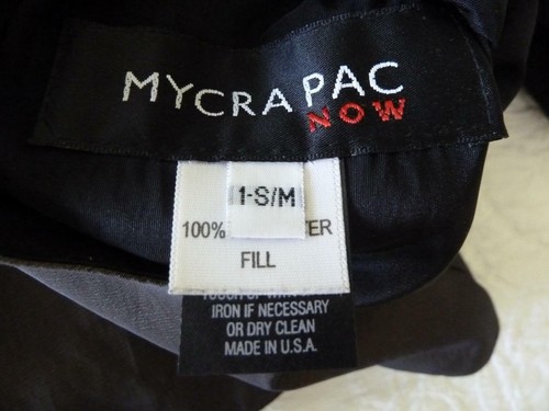 MYCRA PAC Revers Taupe-Bronze & Black Padded Wind Rain Zip Stow Hood Coat S M L - Picture 8 of 12
