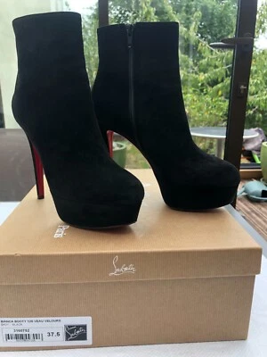 Bottines Christian LOUBOUTIN - Modèle Bianca - T.37,5 - Noires - Photo 1/4