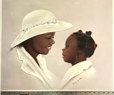 Lithograph "Mother and Daughter