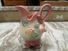 Vintage Hull Art Pottery Pink Pastel BOW KNOT B-1 Pitcher Ewer 5 1/2" 1949
