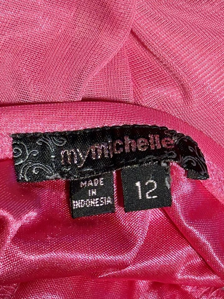 Vestido My Michelle Rosa Fluido Rosa Brillante Sin Mangas Niñas 12 Foto 4 de 4