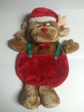 Reindeer Christmas Stocking Plush Large 21" Free Shipping