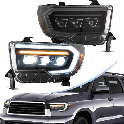 VLAND LED Projektor Scheinwerfer für Toyota Tundra 2007-21 &Sequoia Sequential