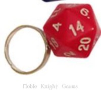 Metallic Jewelry D20 Ring - Red Mint on sale Metallic Jewelry D20 Ring - Red Mint on sale